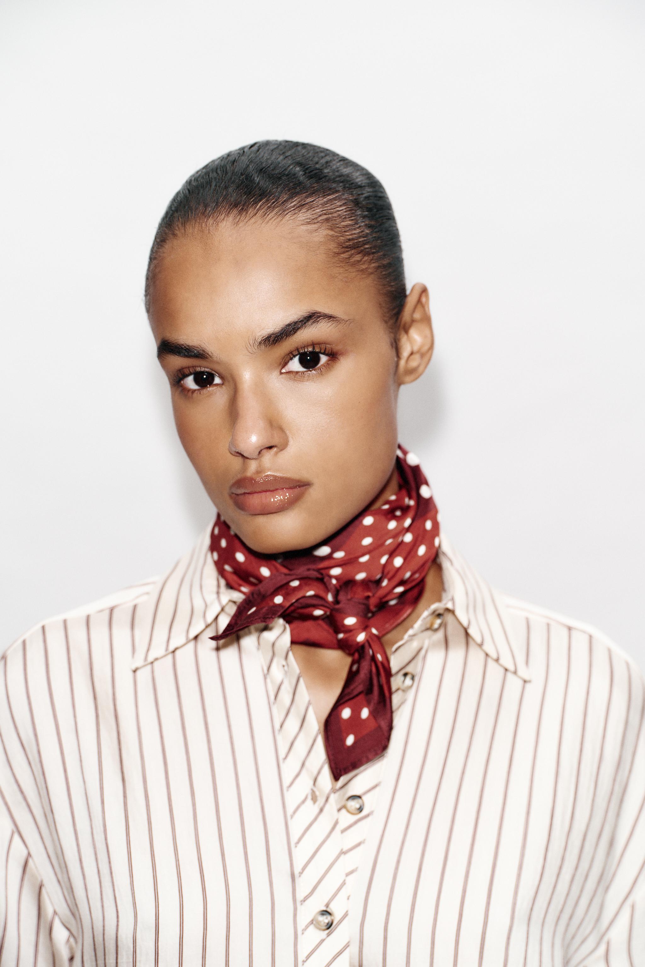 FOULARD VISCOSE 100% IMPRIMÉ À POIS